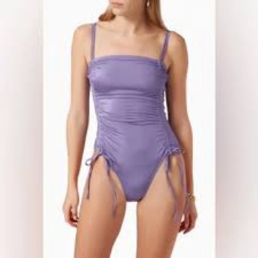 Good American Lavender One-Piece Swimsuit